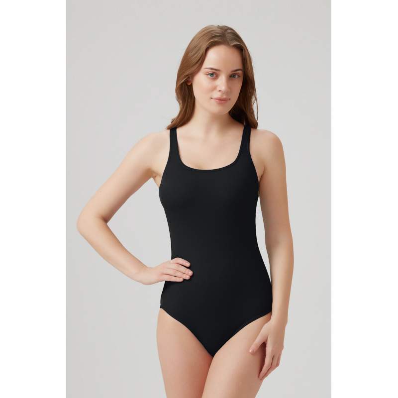 Prima Düz Color Yüzücü Swimsuit