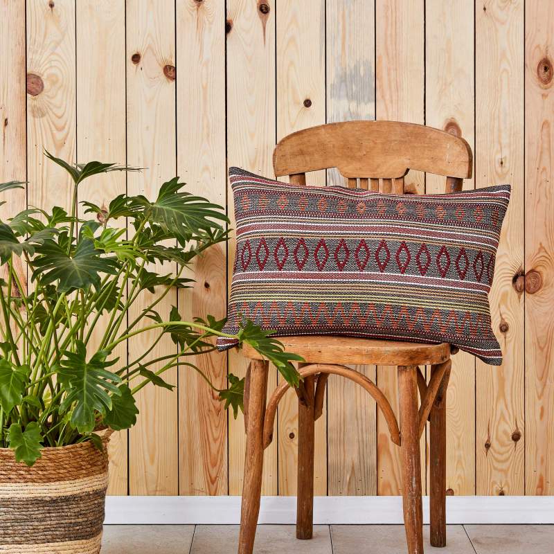 Karaca Home Cottage Patterned Cushion 45x45 cm Tile Karaca Home Cottage Patterned Cushion 45x45 cm Tile