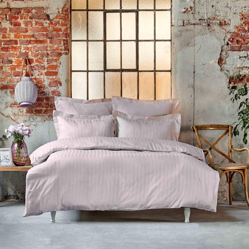 Karaca Home Charm Bold Powder 100% Cotton Satin Double Duvet Cover Set Karaca Home Charm Bold Powder 100% Cotton Satin Double Duvet Cover Set
