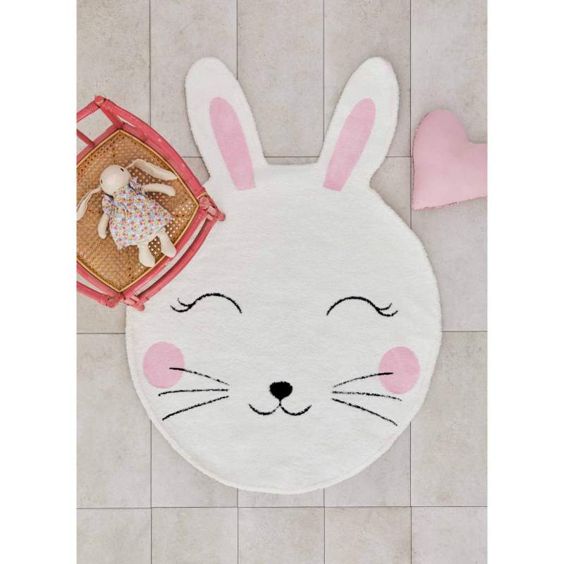 Cashmere Carpet Doğasever Recycled Cute Friends Rabbit 120x160 cm