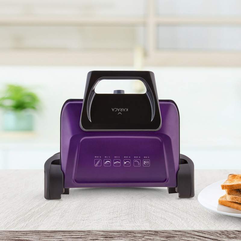 Karaca Future Plus Bio Diamond Antibacterial Purple Grill and Toaster