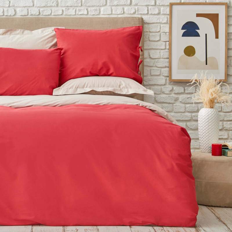 Karaca Home Basic Red-Stone Double Double Duvet Cover Set