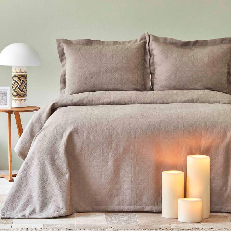 Karaca Home Back To Basic Mink Double Bedspread Karaca Home Back To Basic Mink Double Bedspread