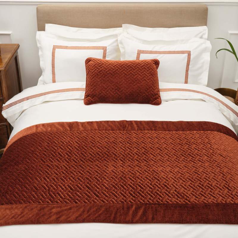 Karaca Home White Col Bruce Cinnamon Mattress Runner Set