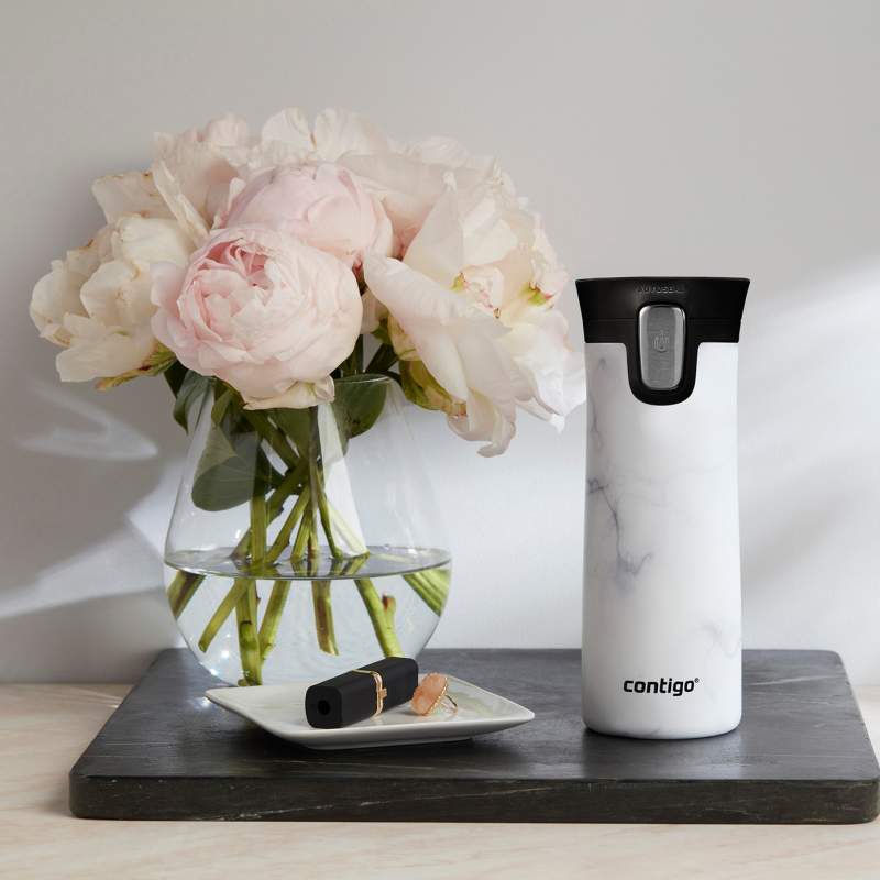 Contigo Pinnacle Couture White Marbel Hand Thermos 420 ml