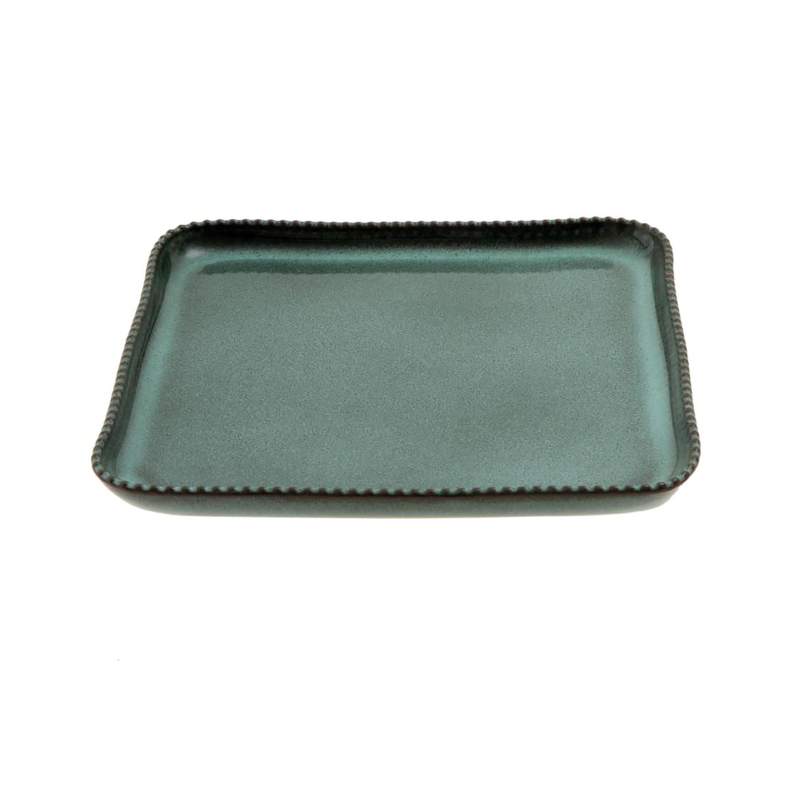 Jumbo Twin Smoked Square Plate 20 cm