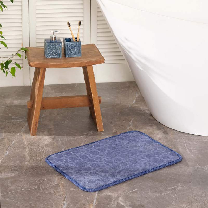 Sarah Anderson Pam Indigo Bath Mat 40x60 cm