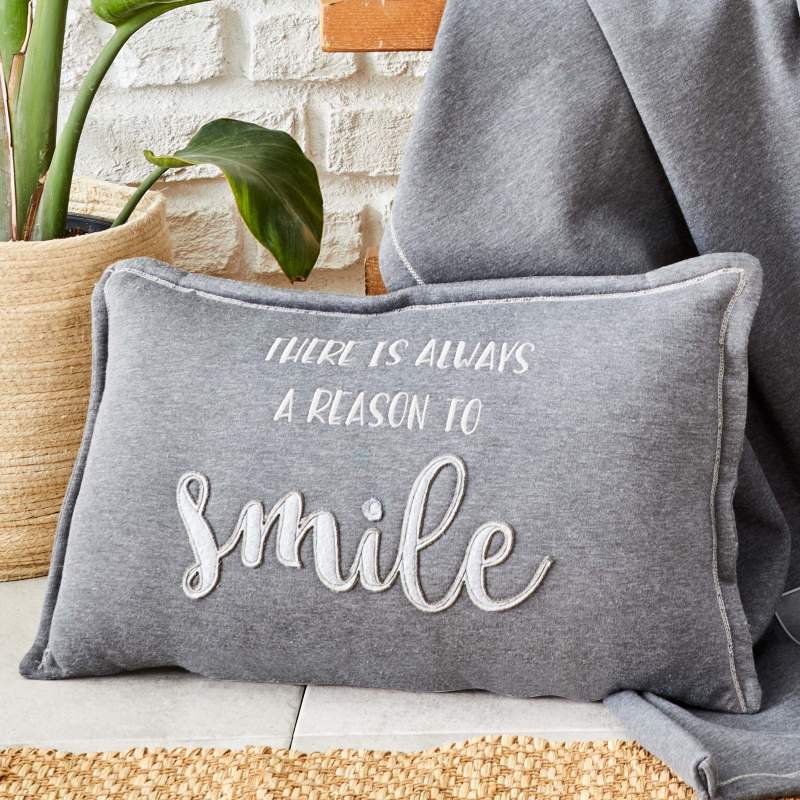 Karaca Home Softy Gray Embroidered Filled Pillow 35x55 cm Karaca Home Softy Gray Embroidered Filled Pillow 35x55 cm