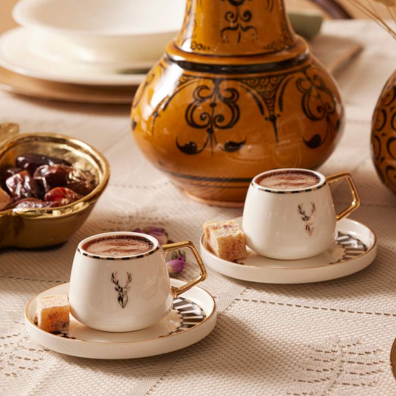 Karaca Aries Set of 2 Coffee Cups 90 ml