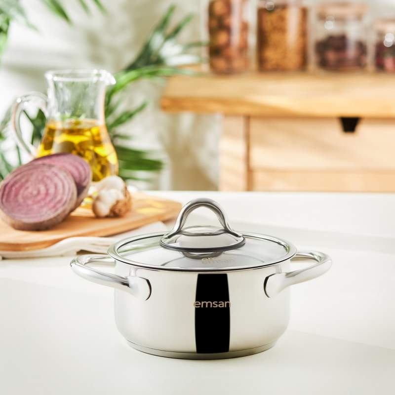 Emsan Master Steel Deep Pot 16 cm