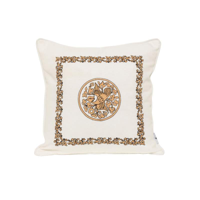 Karaca Home Paye Seljuk Series Phoenix Embroidered Pillow 45x45 cm Karaca Home Paye Seljuk Series Phoenix Embroidered Pillow 45x45 cm