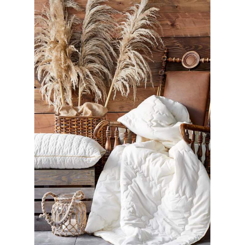 Karaca Home Double Wool Quilt - 2 Pieces Wool Pillow with Gift