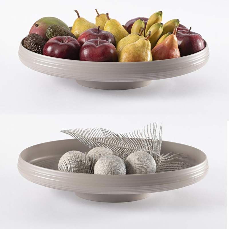 Guzzini Tierra Fruit Plate Taupe Brown