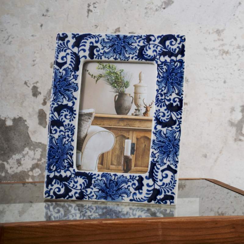Karaca Home Blue White Lora Frame 10x15 cm
