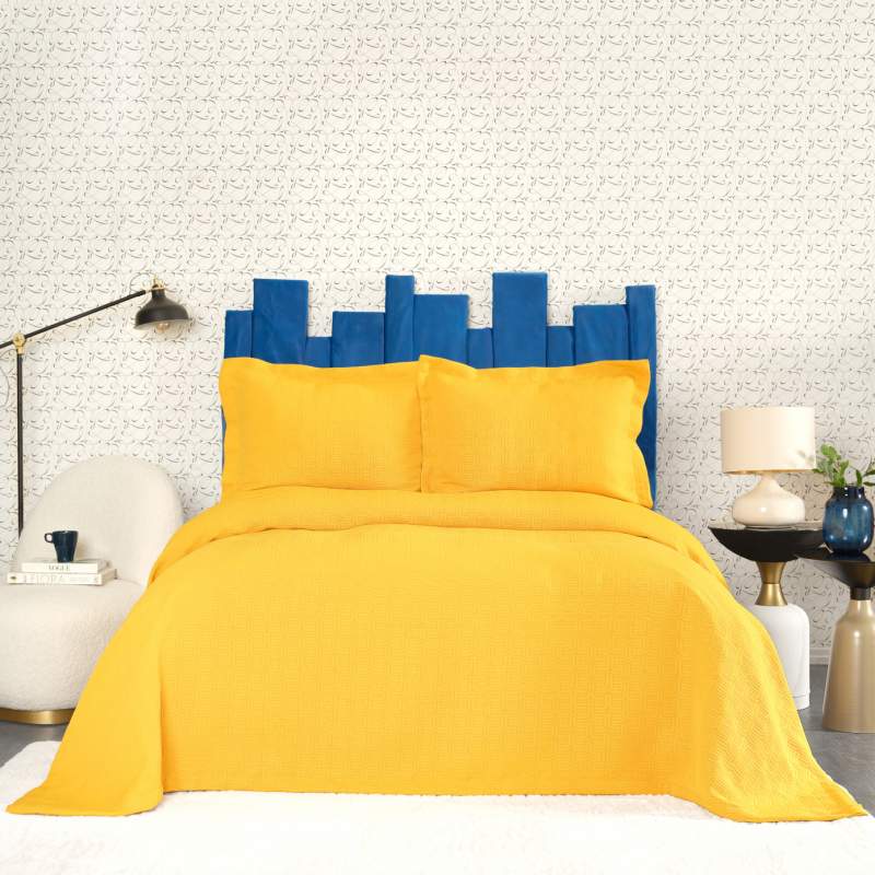Karaca Home Cedric Yellow Single Bedspread Karaca Home Cedric Yellow Single Bedspread