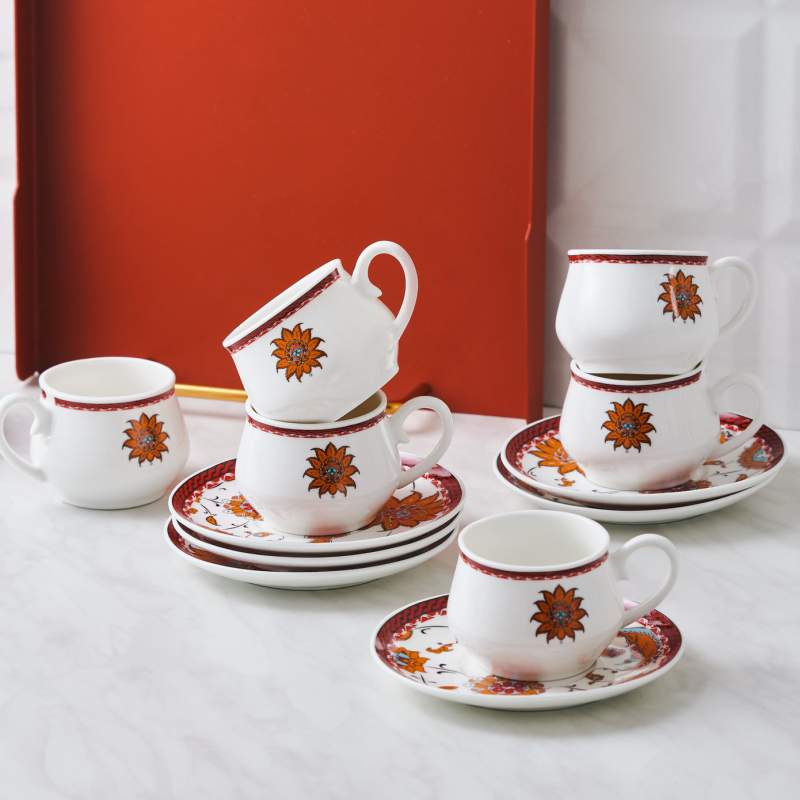 Karaca Hatayi Set of 6 Coffee Cups 90 ml