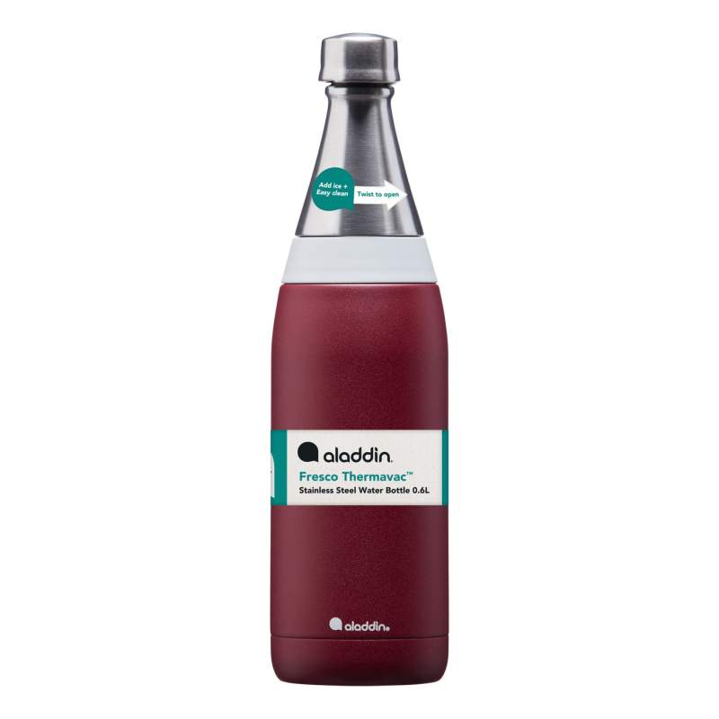Aladdin Fresco S.Steel Water B. Burgundy Red 0.6 Liter