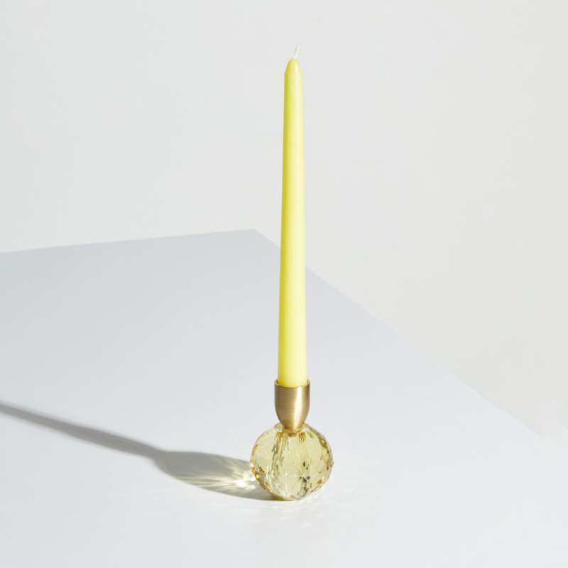 Karaca Home Vicki Candlestick Glass 6x9 cm Yellow