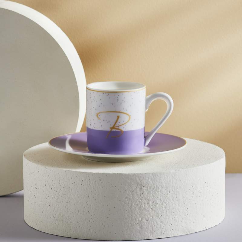 Karaca B Letter Single Porcelain Coffee Cup 100 ml