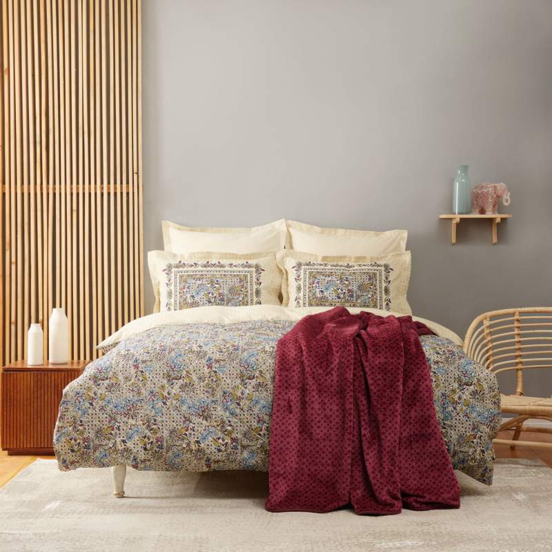 Karaca Home Cottage Claret Red Double Winter Set Karaca Home Cottage Claret Red Double Winter Set