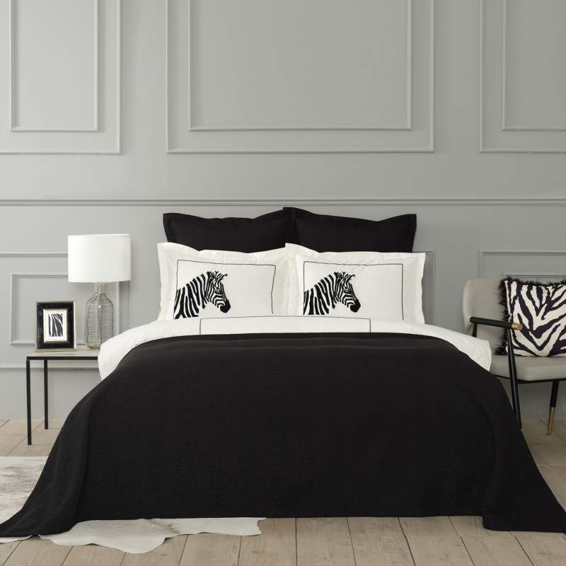 Karaca Home Nila Black Double Bedspread Karaca Home Nila Black Double Bedspread