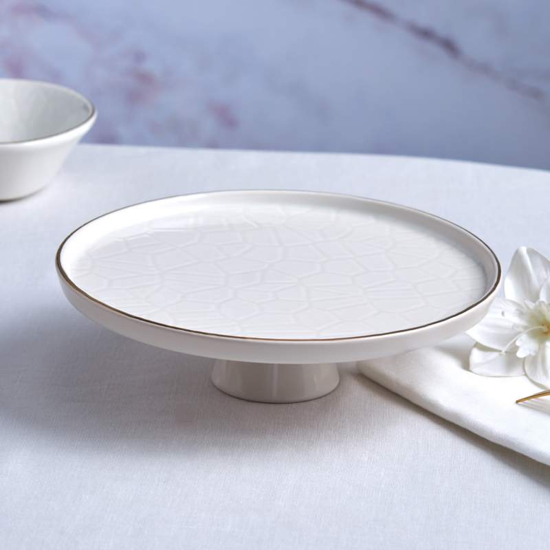 Karaca Calvin Footed Serving Plate 23 cm
