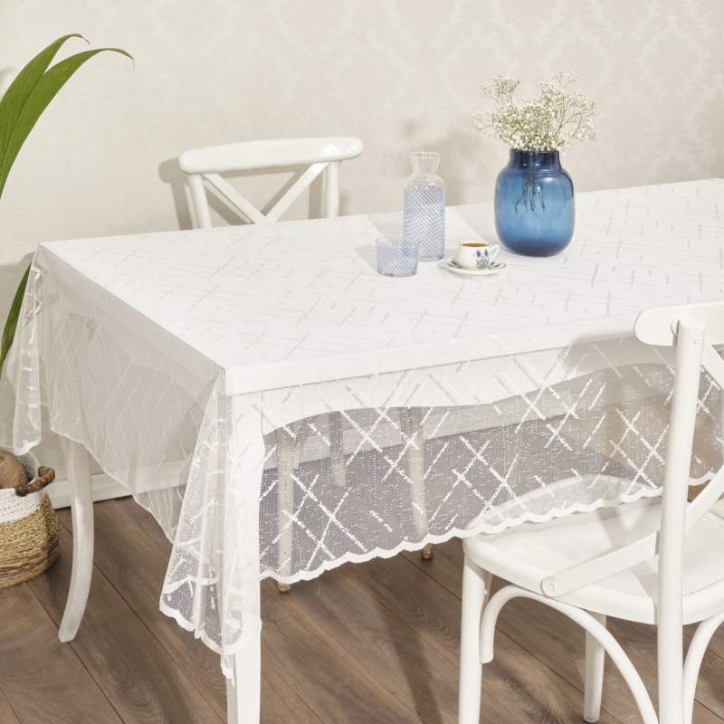Sarah Anderson Eliza White Tablecloth