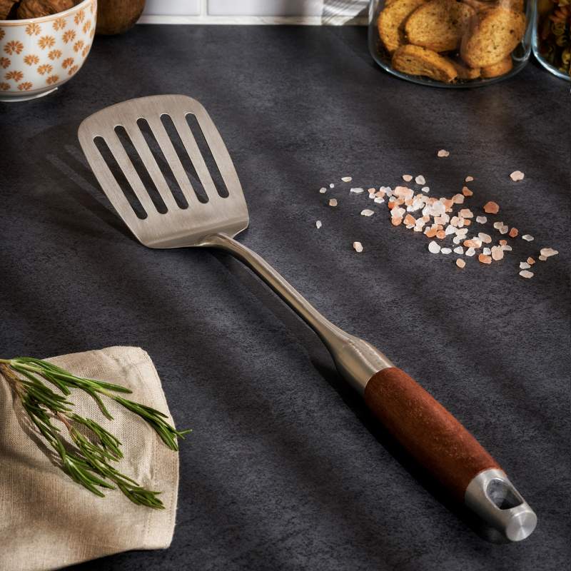 Emsan Woody Stainless Steel Grill Spatula