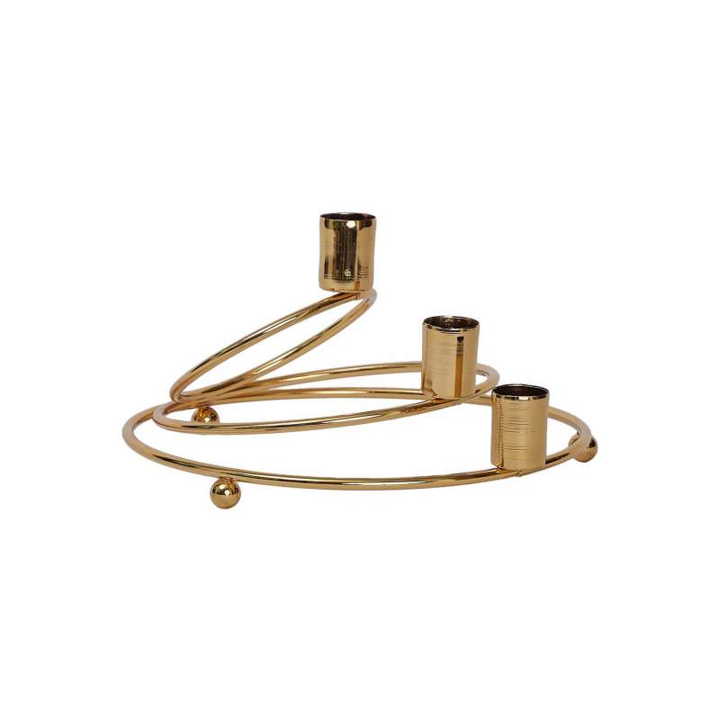 Karaca Home Giverny Candlestick Set of 3 Gold