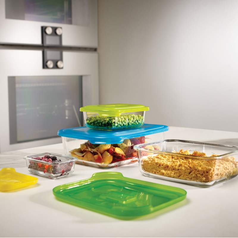 Joseph Joseph Nest 4 Pcs Glass Storage Containers - Colored