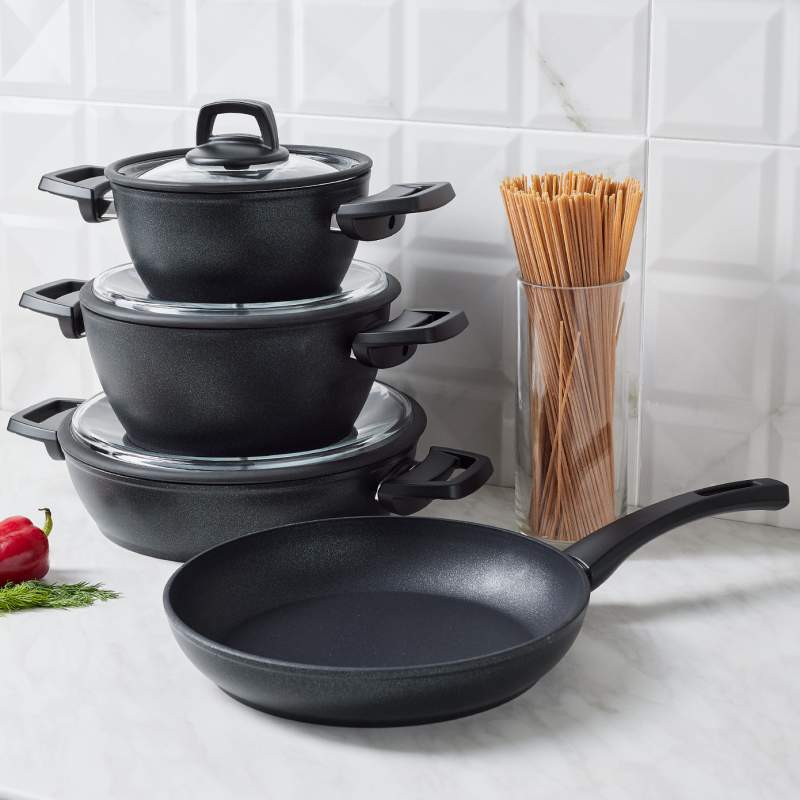 Karaca BioDiamond Antibacterial Powerful 7 Piece Cookware Set