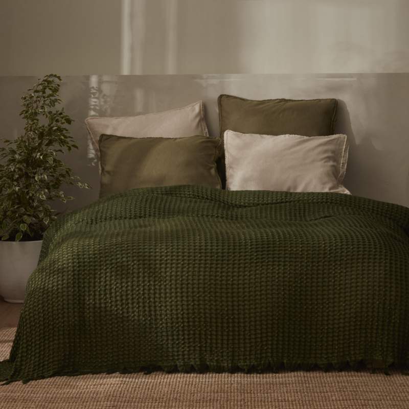 Karaca Home Casey Double Waffle Pike 200x230 cm Green