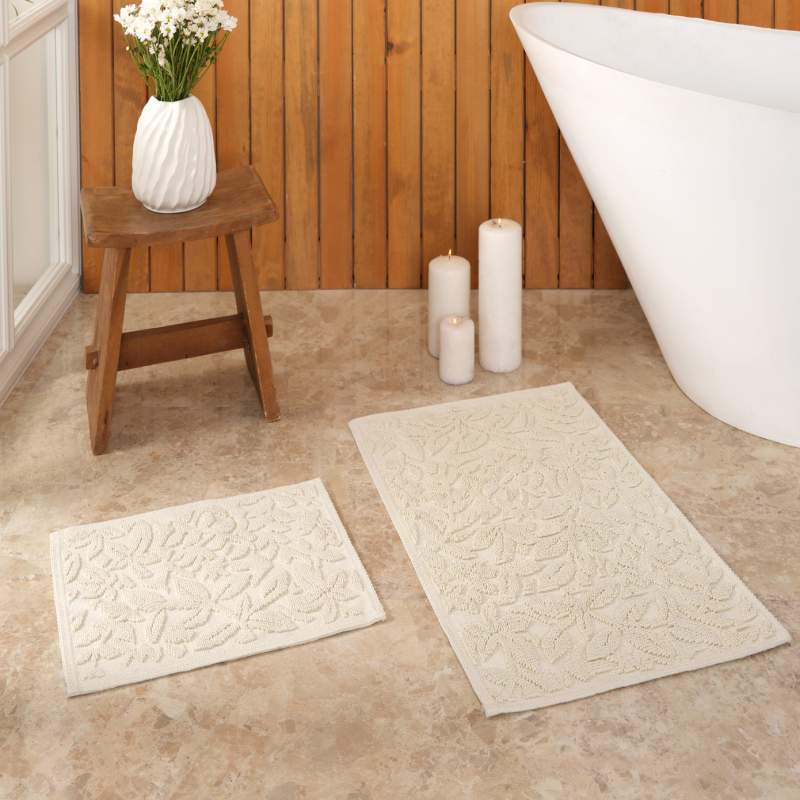 Karaca Home Kelly Flower Cream Mop Set Karaca Home Kelly Flower Cream Mop Set