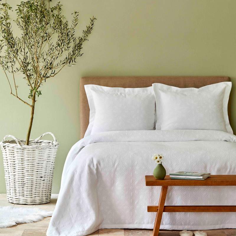 Karaca Home Back To Basic White Single Bedspread Karaca Home Back To Basic White Single Bedspread