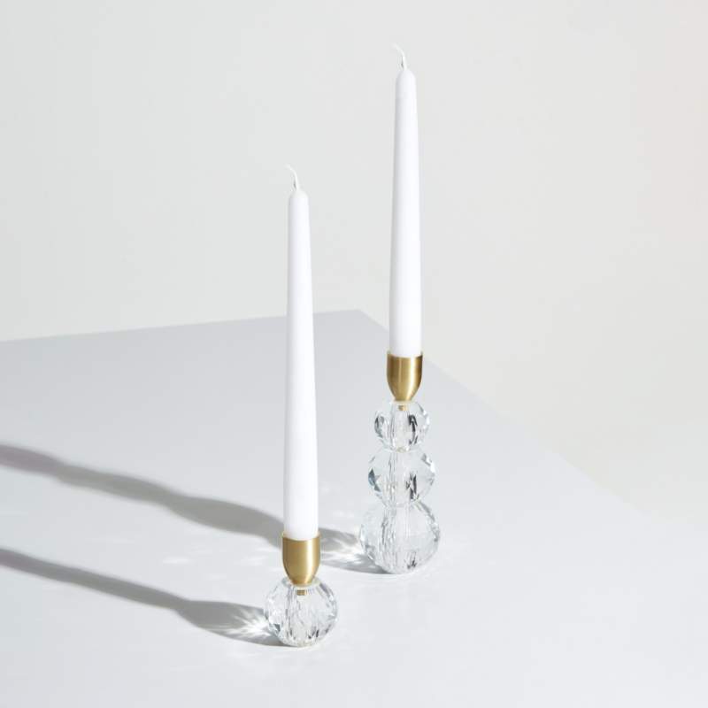 Karaca Home Vicki Candlestick Transparent Glass 6x17 cm