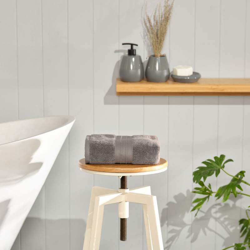 Karaca Home Aquasoft 100% Cotton Face Towel 50x90 cm Anthracite Karaca Home Aquasoft 100% Cotton Face Towel 50x90 cm Anthracite