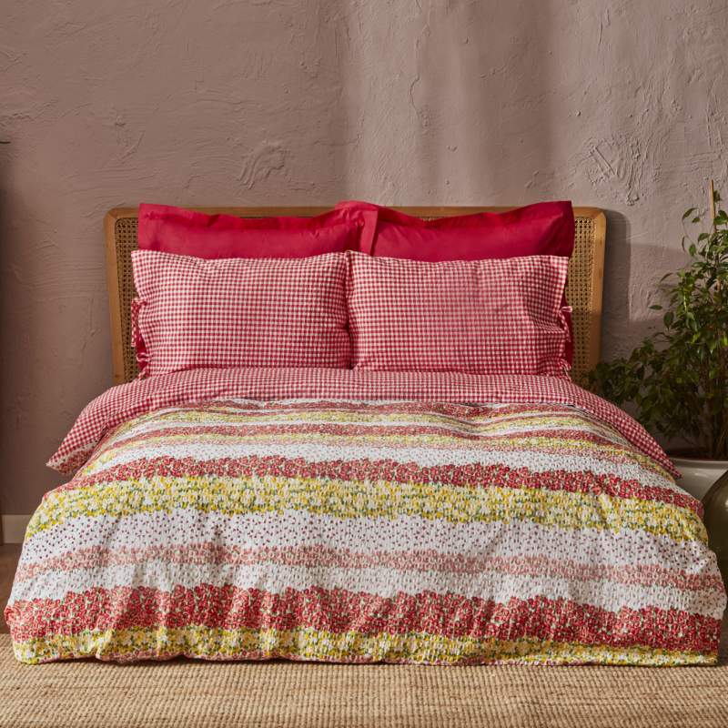 Karaca Home Pari Noniron Double Duvet Cover Set Red Karaca Home Pari Noniron Double Duvet Cover Set Red