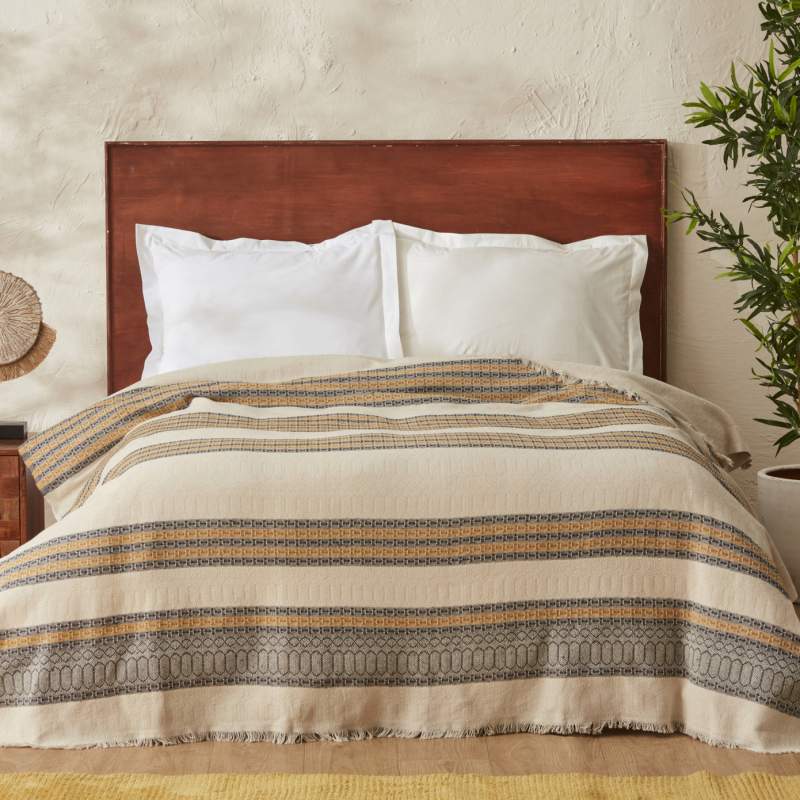 Karaca Home Rhapsody Yellow Double Bedspread