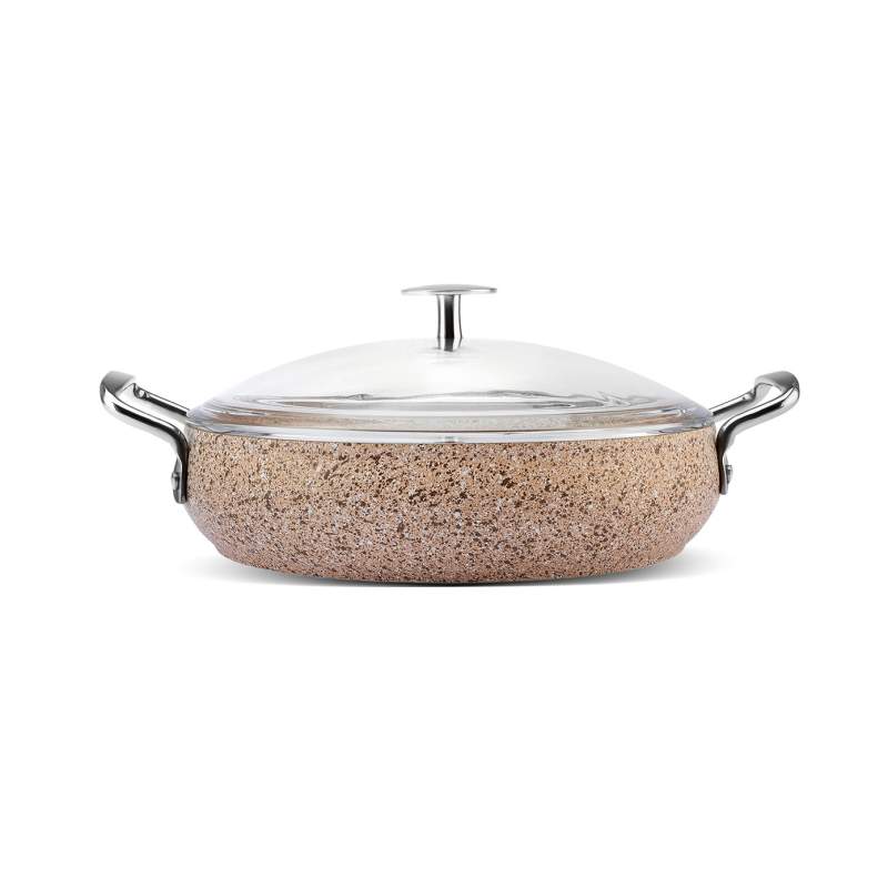 Karaca Avanos Wood Biogranite Low Pot 30 cm