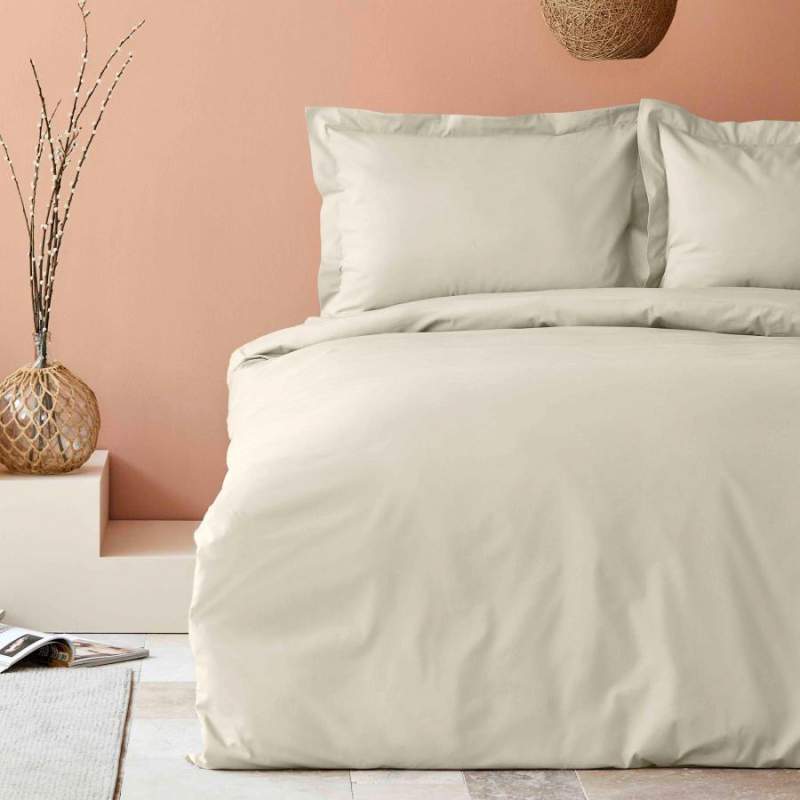 Karaca Home Back To Basic Beige 100% Cotton Double Duvet Cover Set Karaca Home Back To Basic Beige 100% Cotton Double Duvet Cover Set