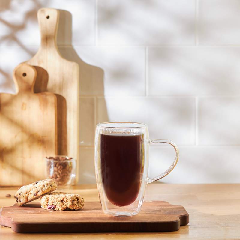 Emsan Globe Double Walled Tall Glass Mug