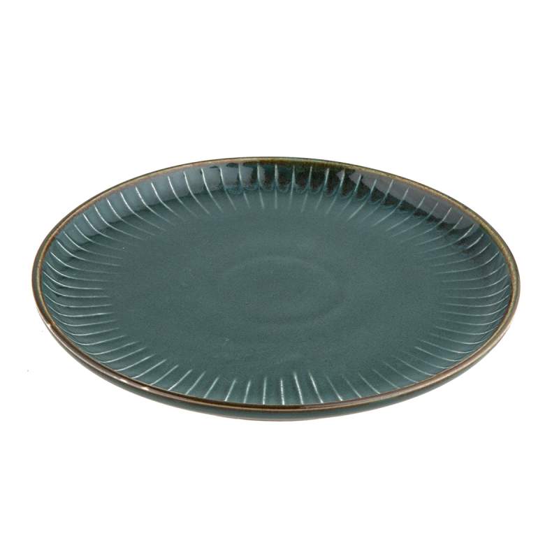 Jumbo Terracota Blue Flat Plate 21 cm