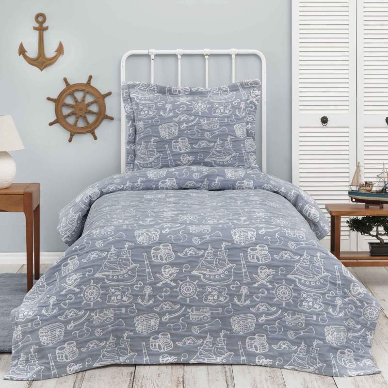 Karaca Home Marine Indigo Single Bedspread Set
