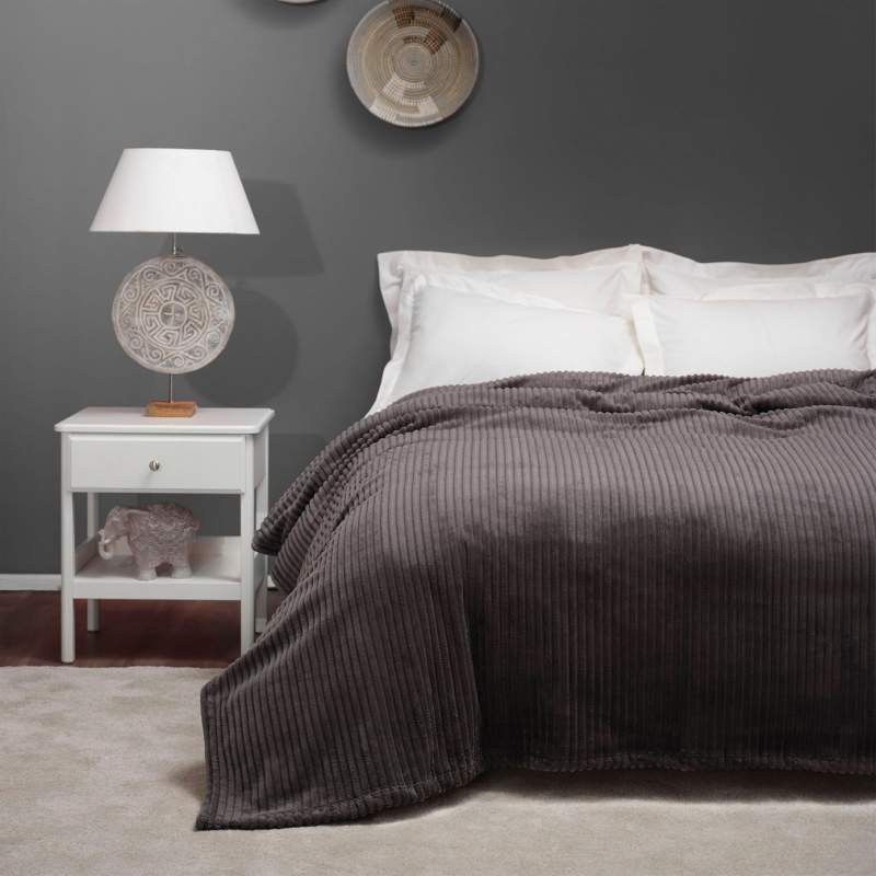 Karaca Home Joena Anthracite Double Blanket Karaca Home Joena Anthracite Double Blanket