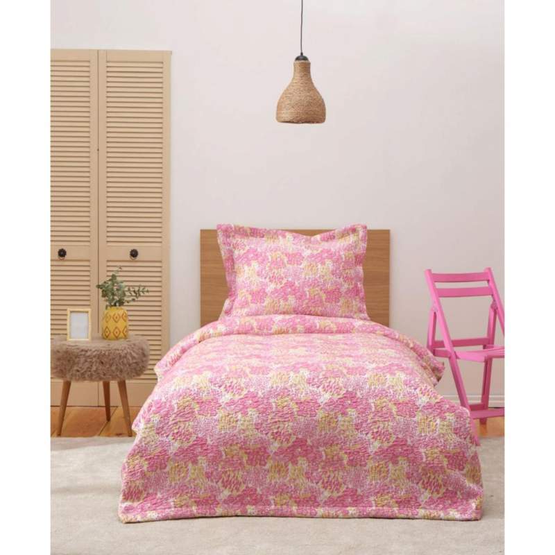 Karaca Home Young Flowers Single Bedspread 160x240 cm Pink
