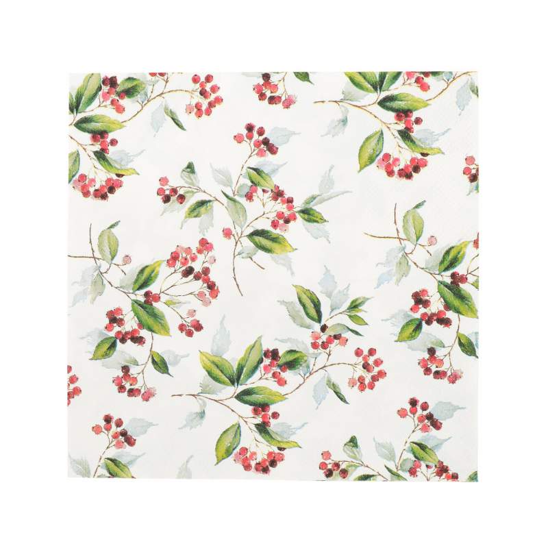 Karaca Home New Year Winter Foliage 20 Pcs Paper Napkin Karaca Home New Year Winter Foliage 20 Pcs Paper Napkin