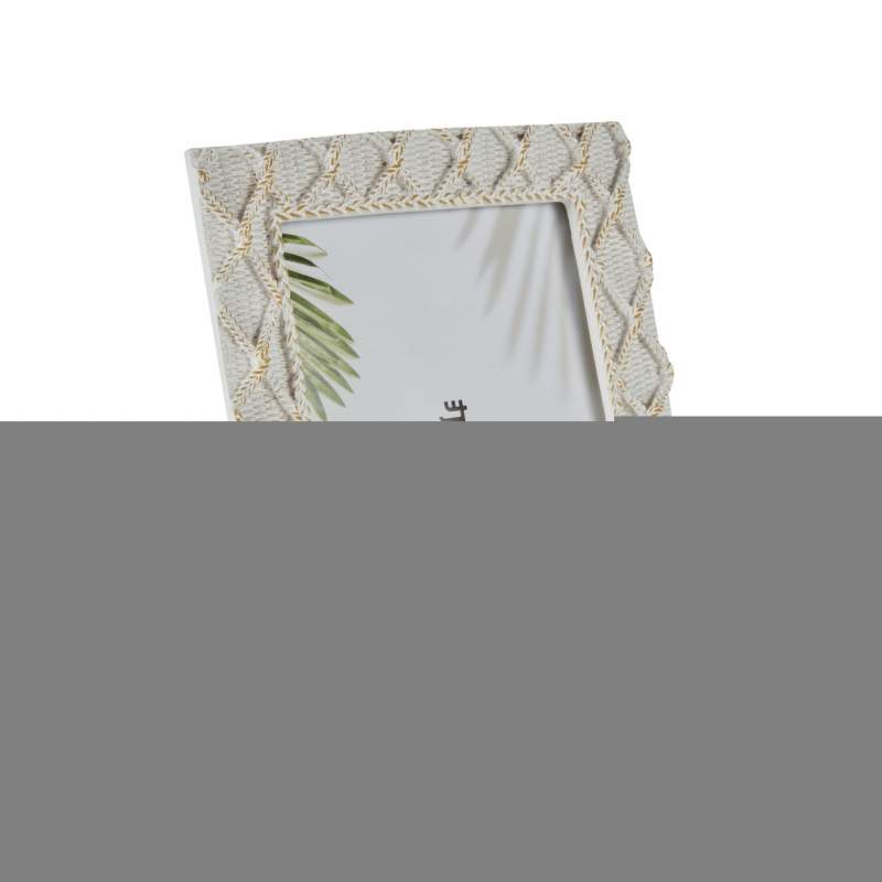Karaca Home Melanie Wicker Look Photo Frame White