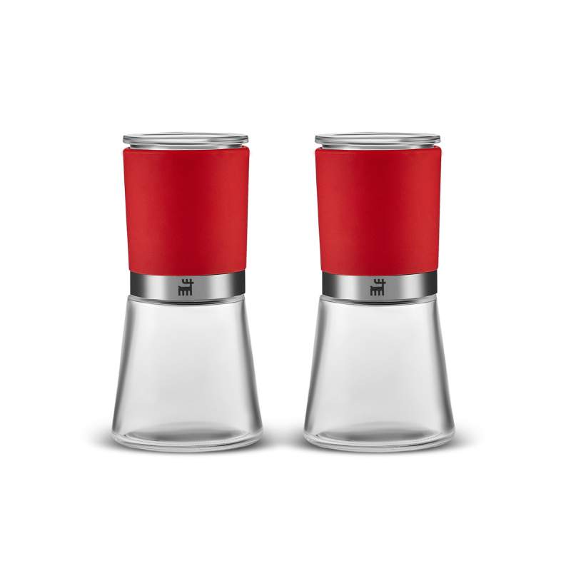 Karaca Afra Red Glass Double Spice Mill 13 cm