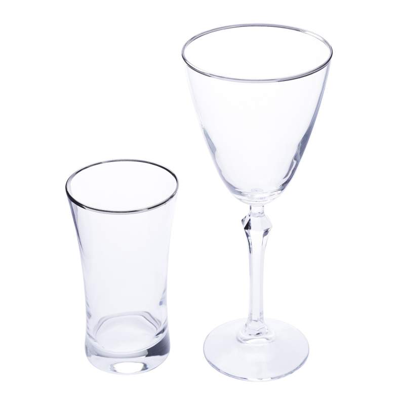 Emsan Dicle 24 Piece Glassware Set Platinum