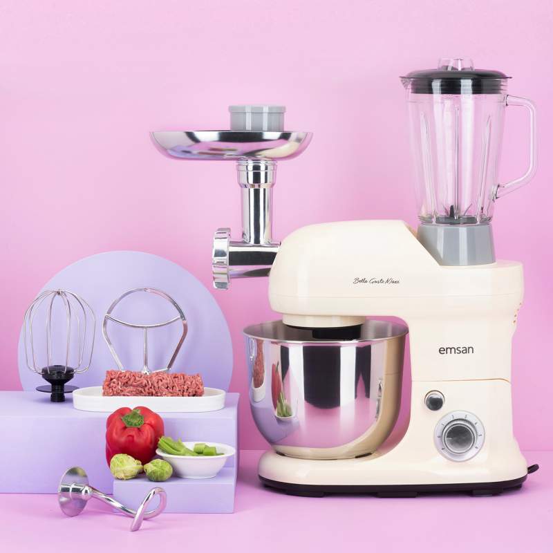 Emsan Bella Gusto Maxi Cream Stand Mixer Kitchen Chef 1300W 5 Lt